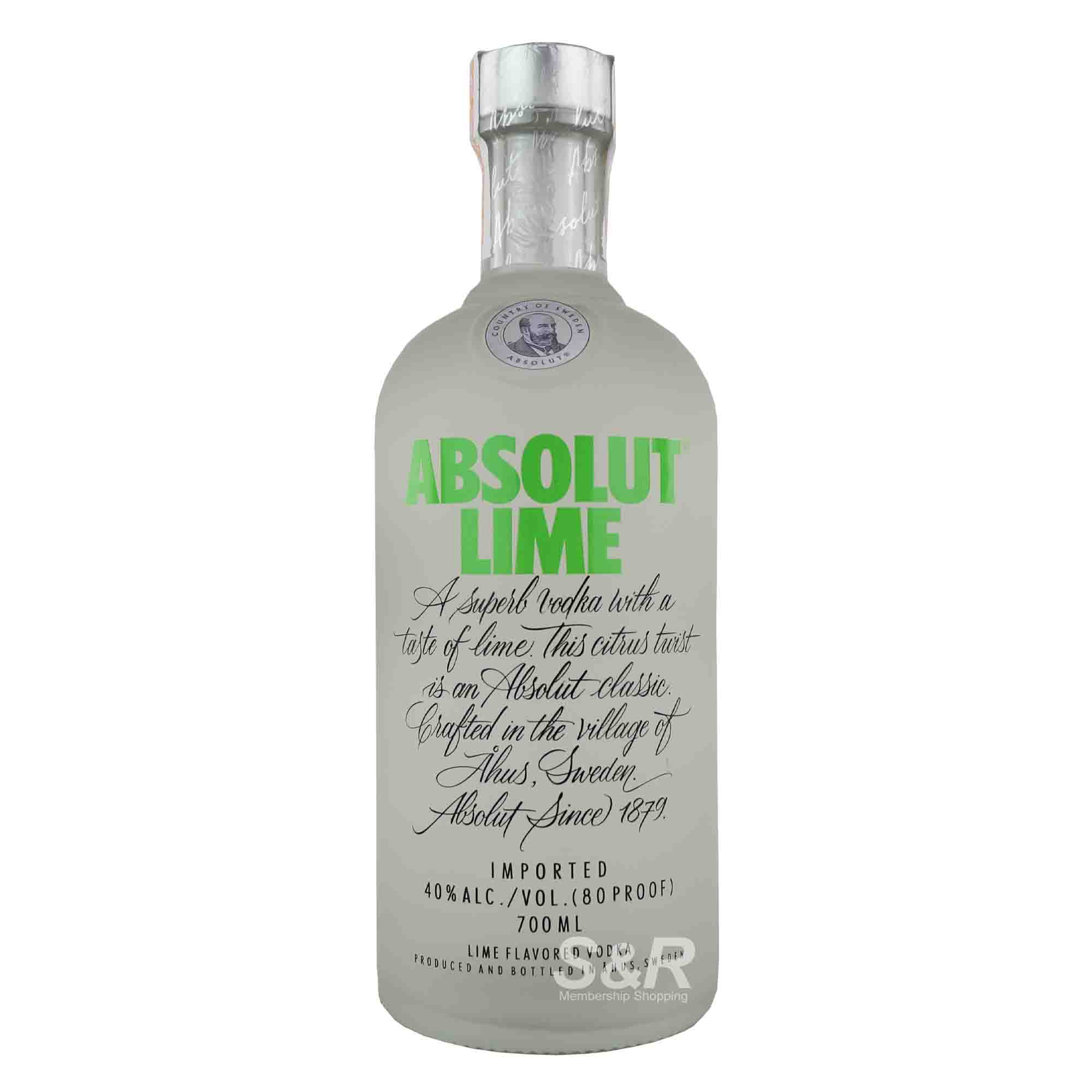 Absolut Lime Vodka 700mL